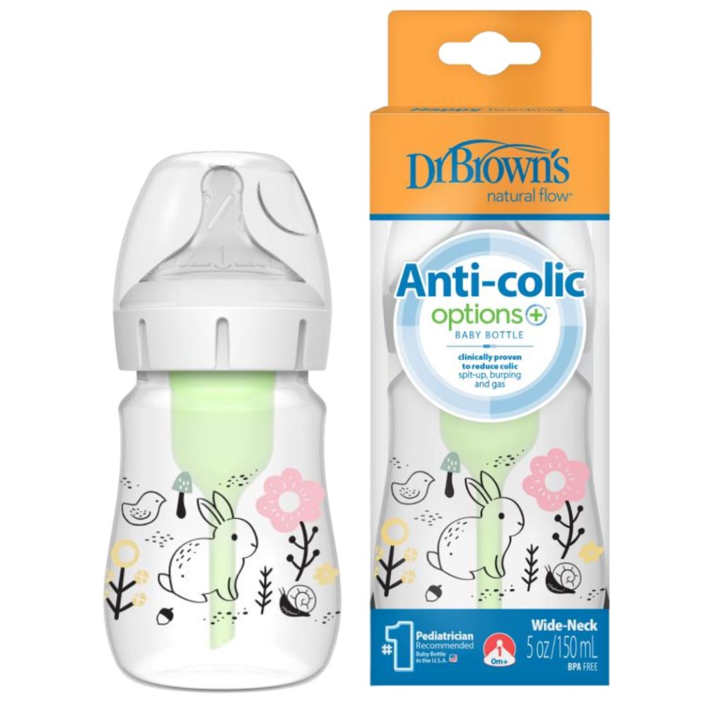 Dr.Brown's Biberón Anticólico Nature World Options + Ancho Deco Rabbit 5oz