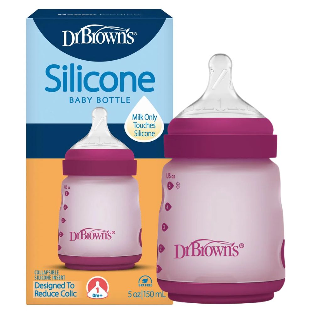 Dr.Brown's Biberon Anticolicos Tetina de Silicona Ancho Rosado 5oz