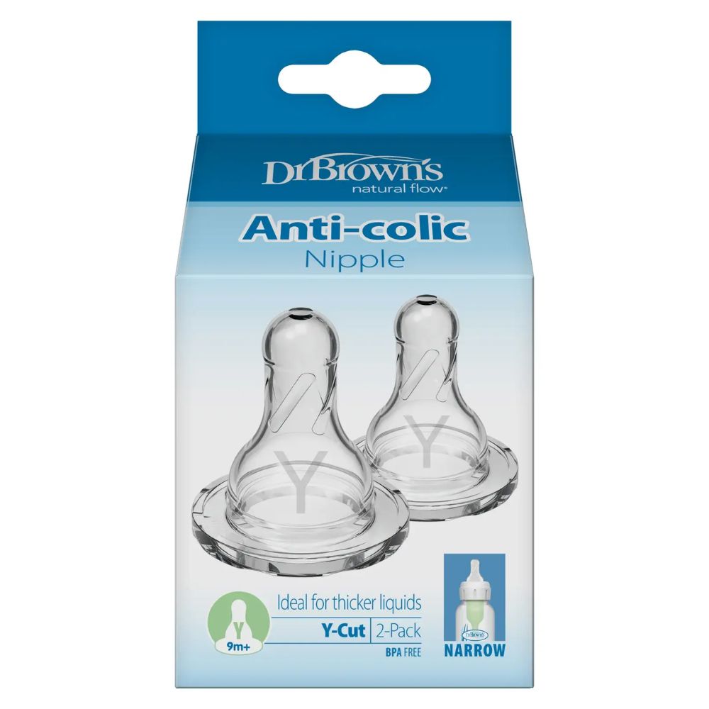 Dr.Brown's Tetinas De Silicona Angosta Corte En Y 2Und 9m+