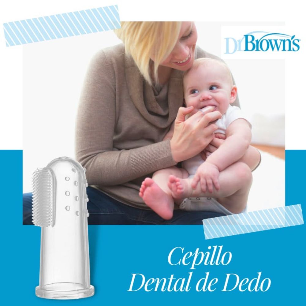 Dr.Browns Cepillo Dental De Dedo Y Estuche Para Guardar 3m+