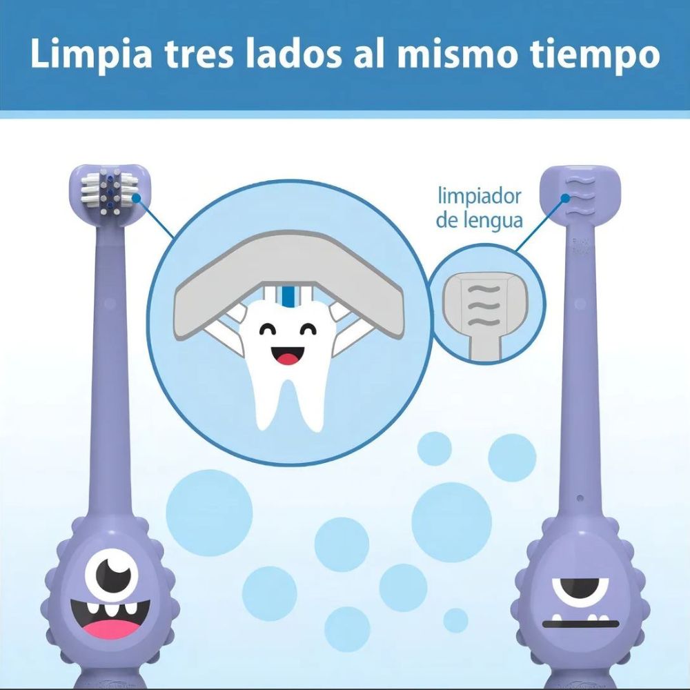 Dr.Browns Cepillo Dental Para NIños Monster Tres Caras 1-4+