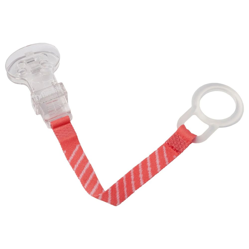 Dr.Browns Clip Con Cinta Sujetadora Para Chupones Color Rosado