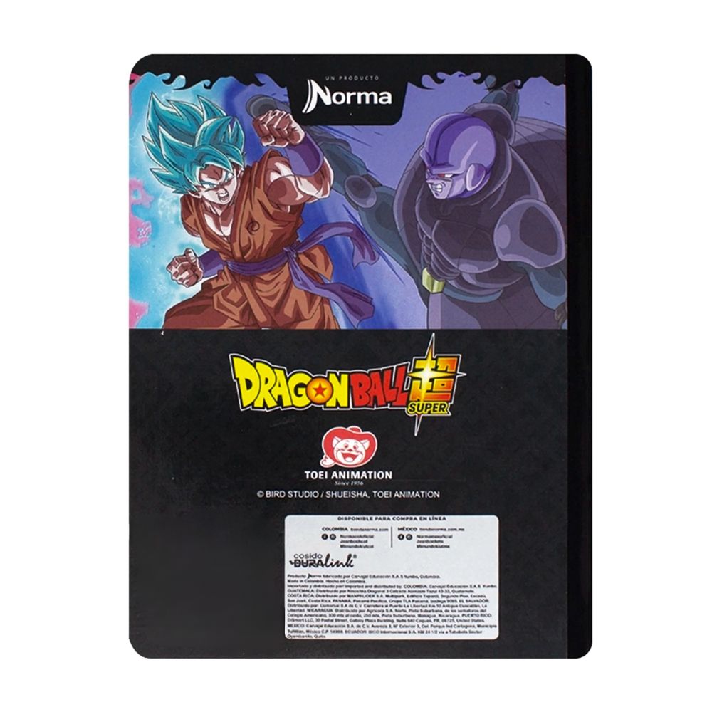 Norma Cuaderno Dragon Ball Una Linea 100 hojas Con Stickers Diseños Surtidos