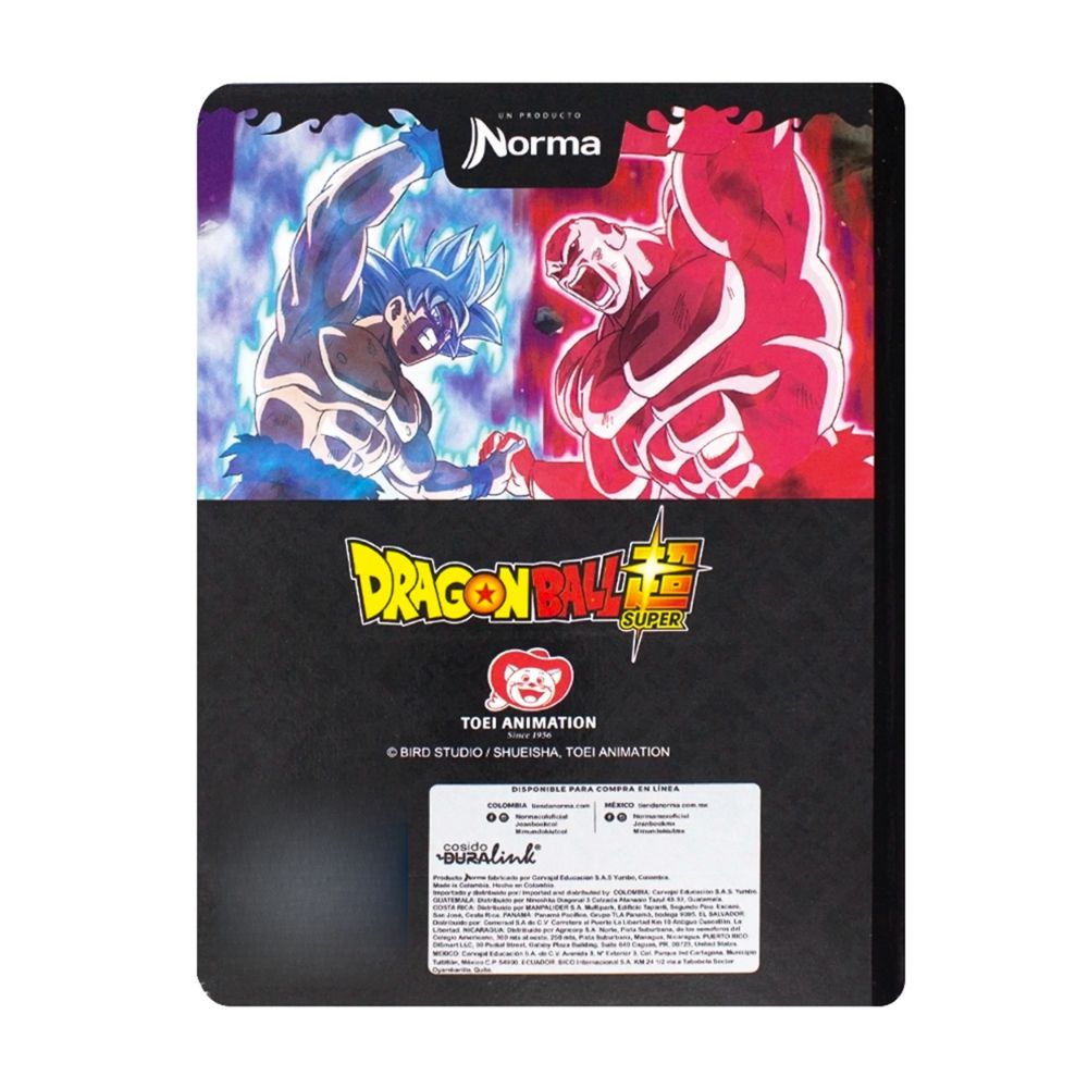 Norma Cuaderno Dragon Ball Una Linea 100 hojas Con Stickers Diseños Surtidos