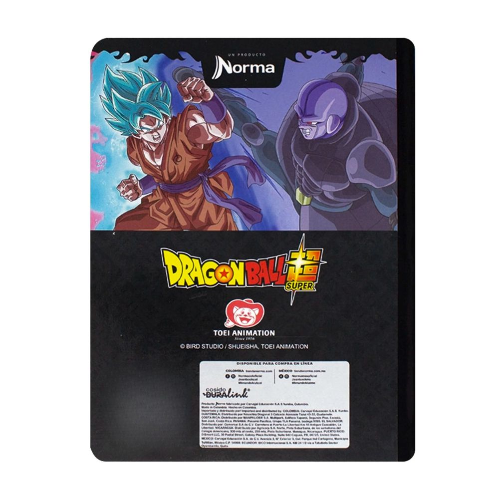 Norma Cuaderno Dragon Ball Una Linea 100 hojas Con Stickers Diseños Surtidos