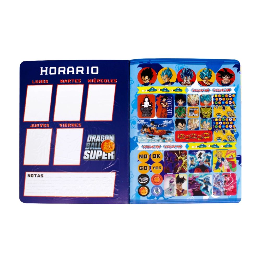 Norma Cuaderno Dragon Ball Una Linea 100 hojas Con Stickers Diseños Surtidos