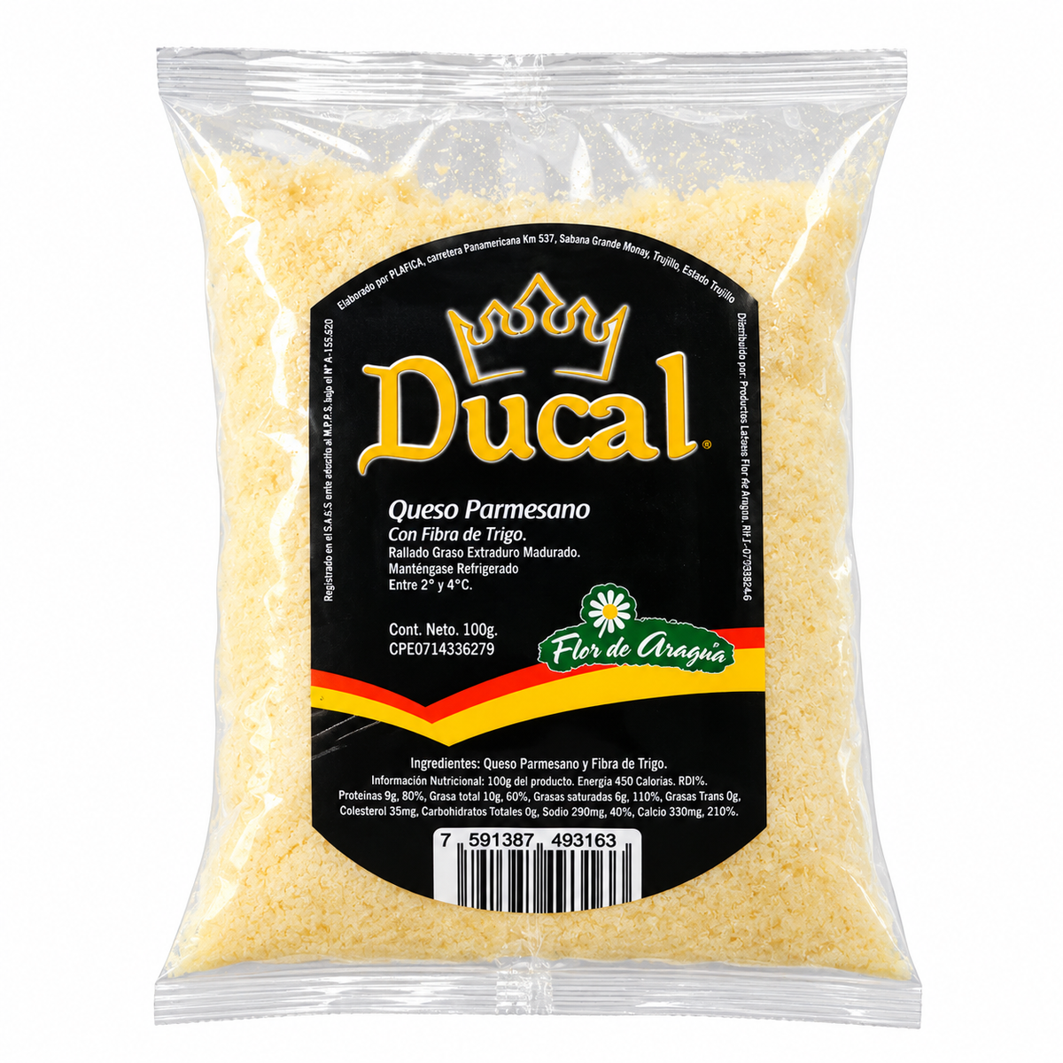 Queso Parmesano Rallado Ducal 100gr Aprox