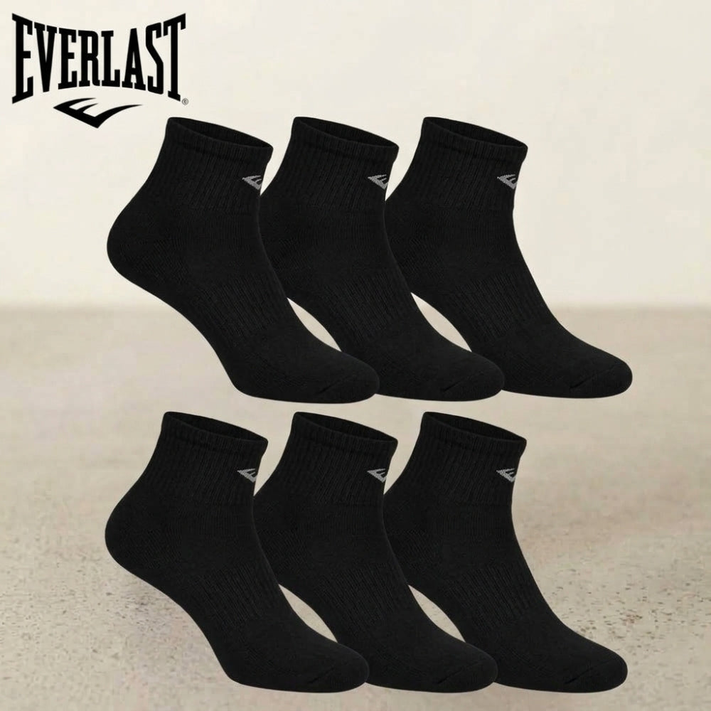Everlast Medias Tobilleras Poly Black 9-11 6Pack