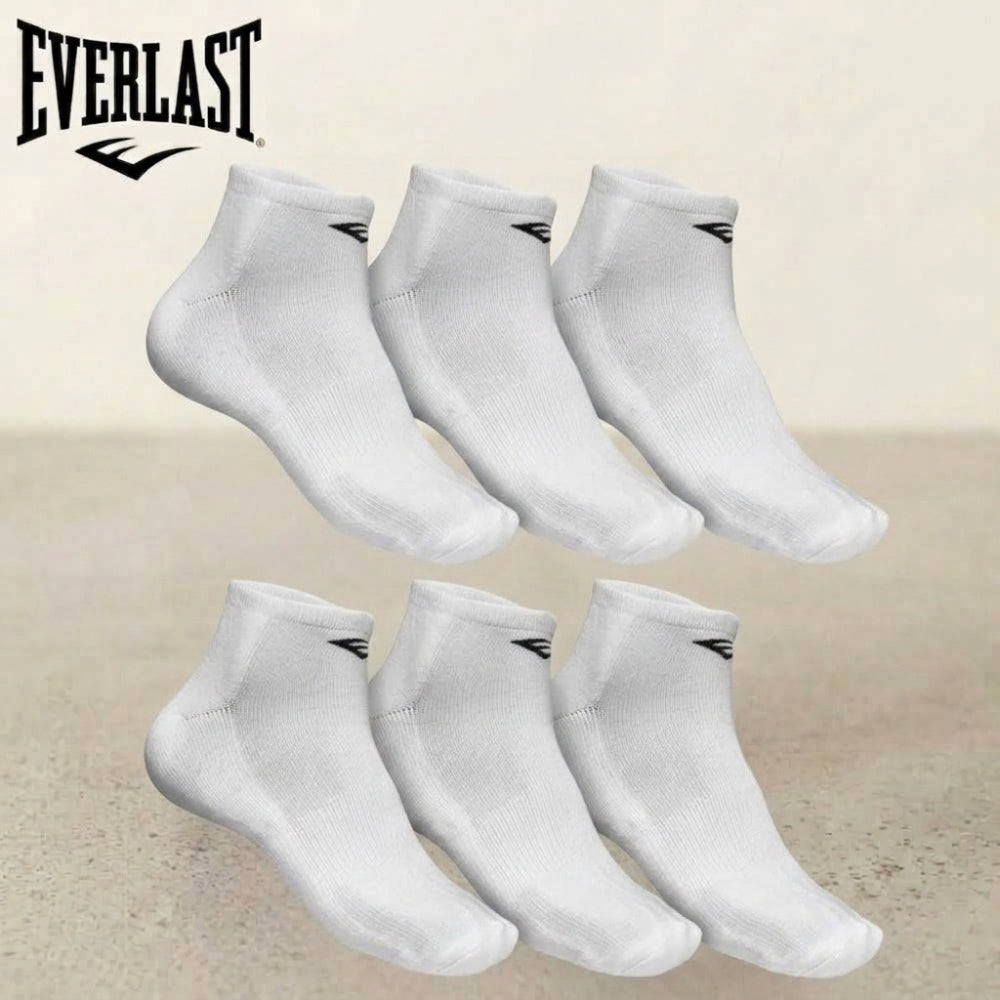 Everlast Medias Tobilleras Poly Para Caballeros White 9-11 6Pack