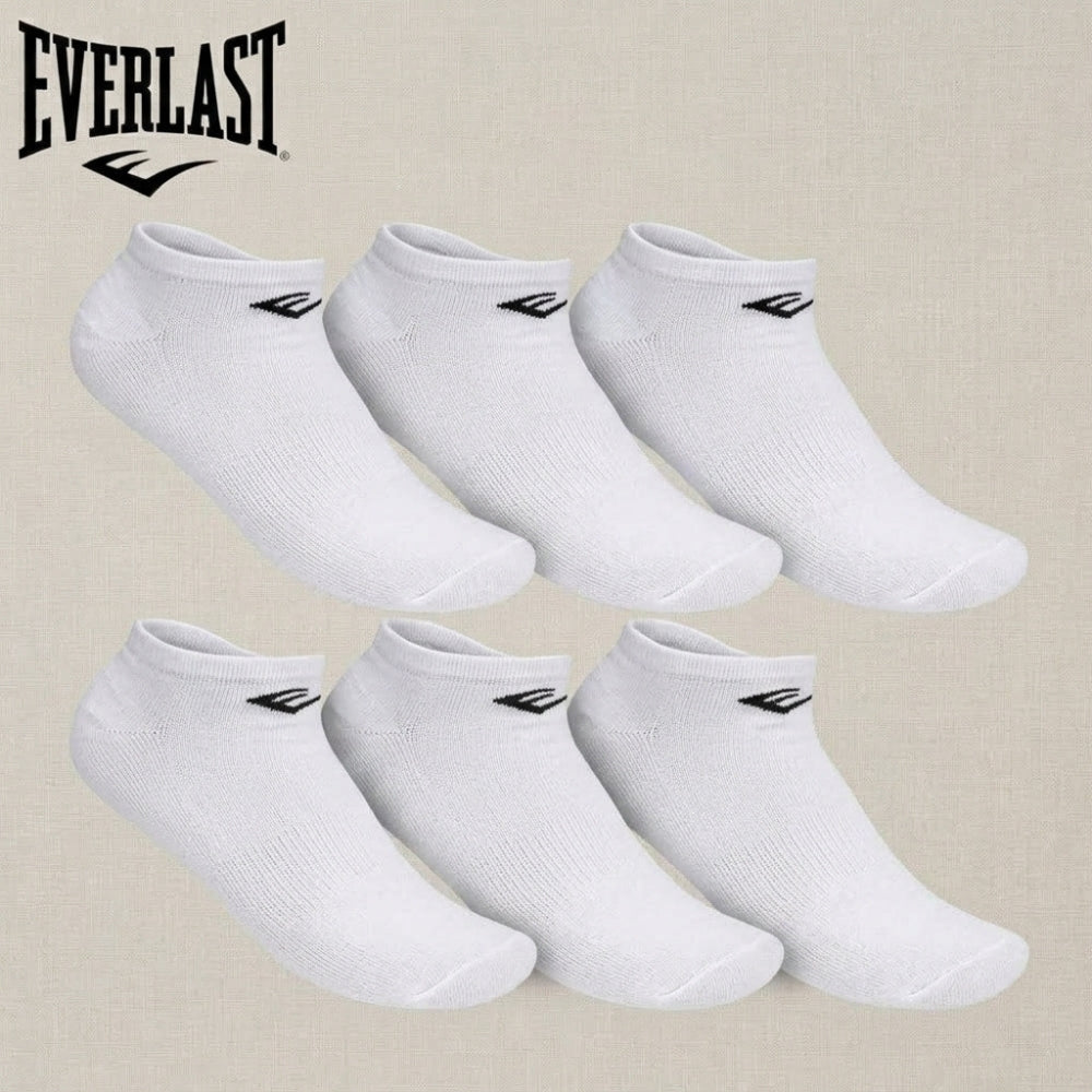 Everlast Medias Tobilleras Poly Para Damas White 9-11 6Pack