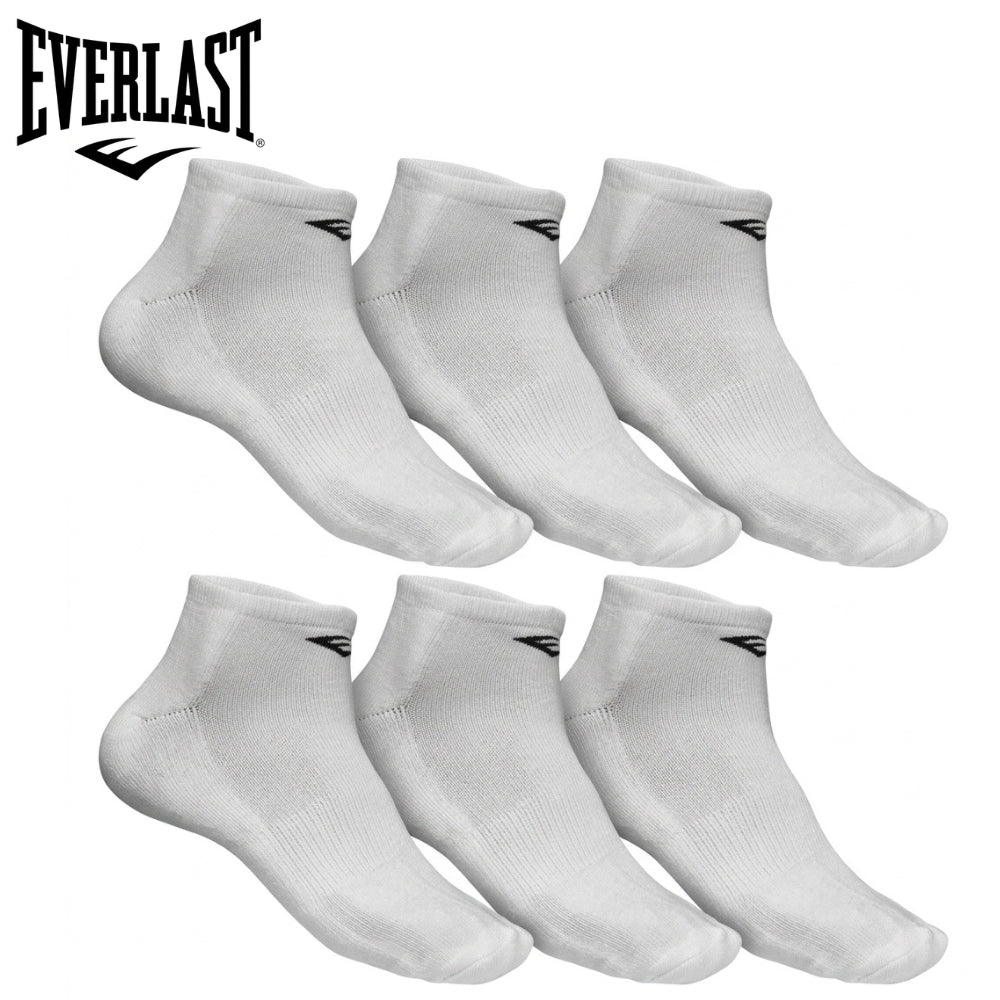 Everlast Medias Tobilleras Poly Para Caballeros White 9-11 6Pack