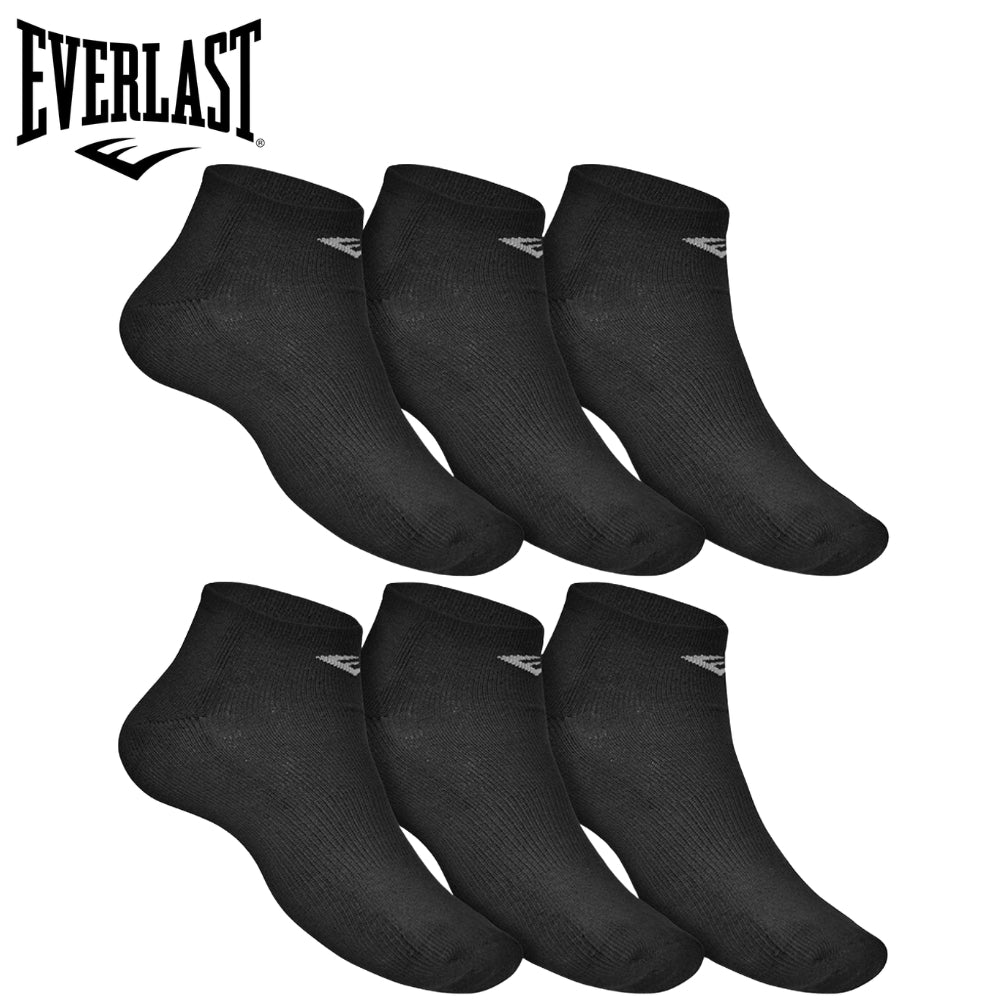 Everlast Medias Tobilleras Poly Black 9-11 6Pack