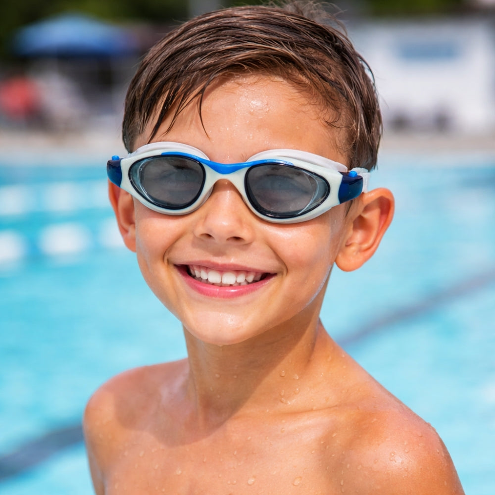Everlast Lentes De Natación Junior Lizzard White-Blue