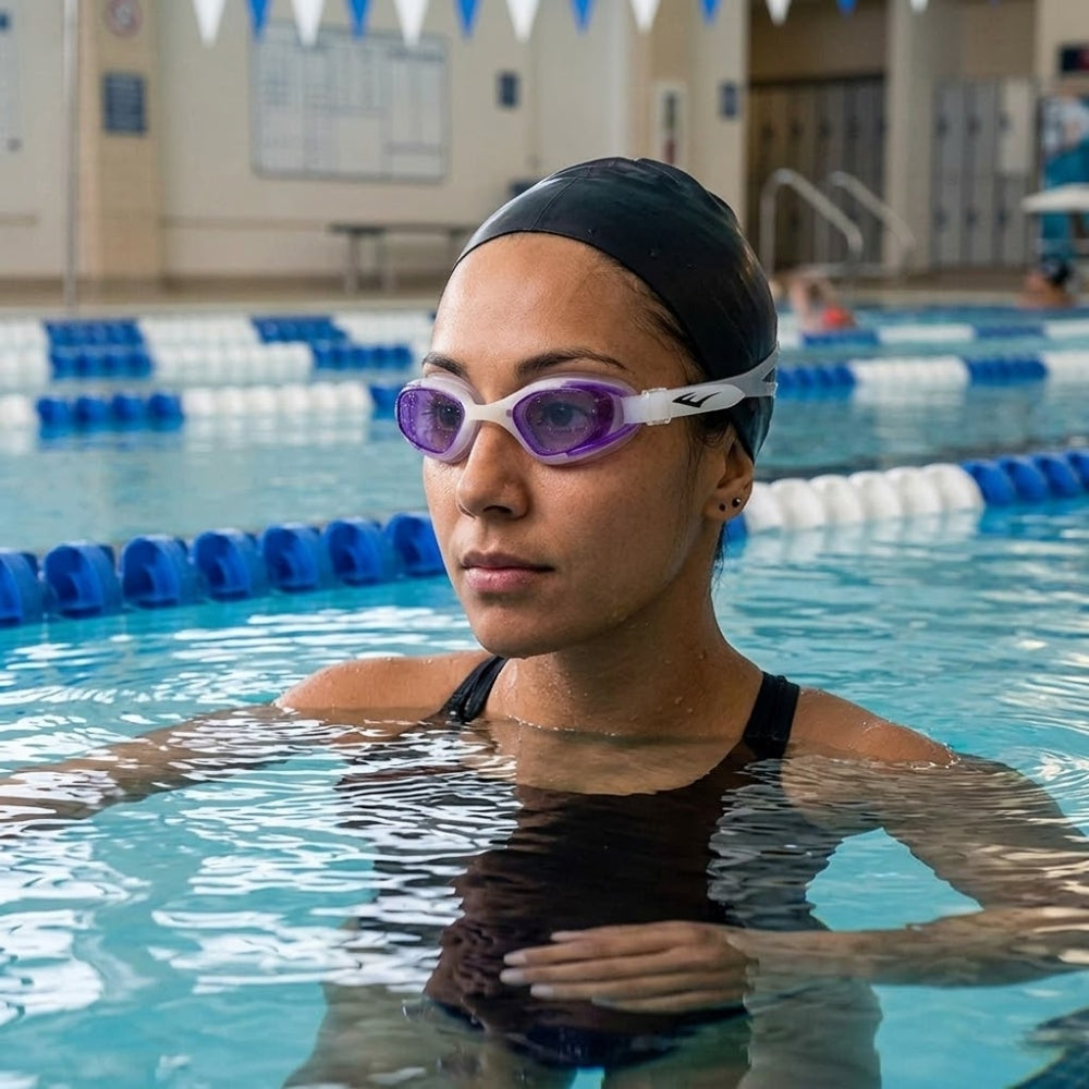 Everlast Lentes De Natación Para Adultos Shark White-Purple