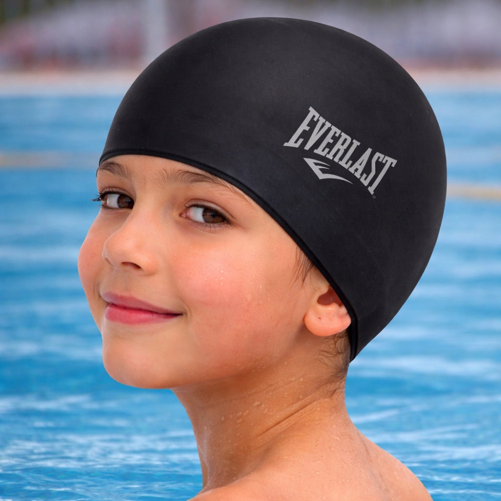 Everlast Gorro De Natación De Silicona Junior Color Black