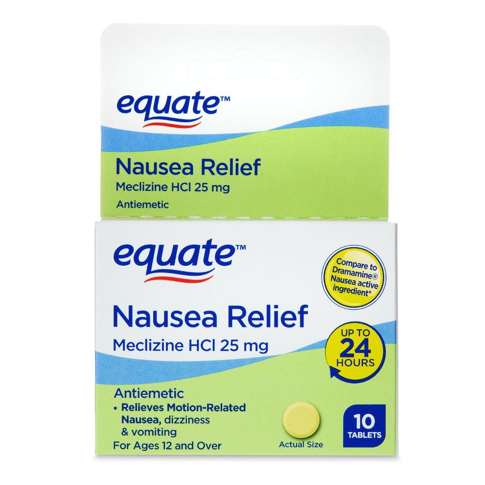 Equate Nausea Relief Meclizine HCI 25mg 10Und