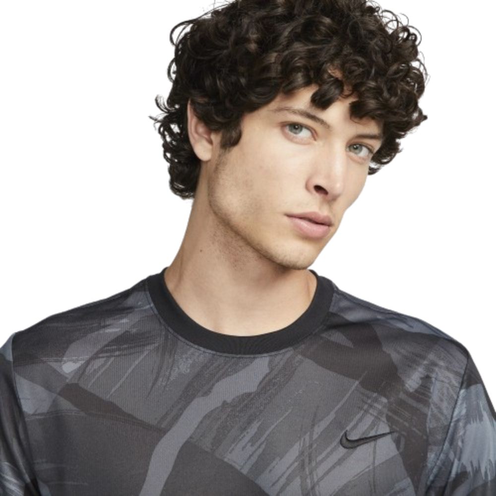 Nike T-Shirt Dry-Fit Para Caballero Color Camuflajeado Gris