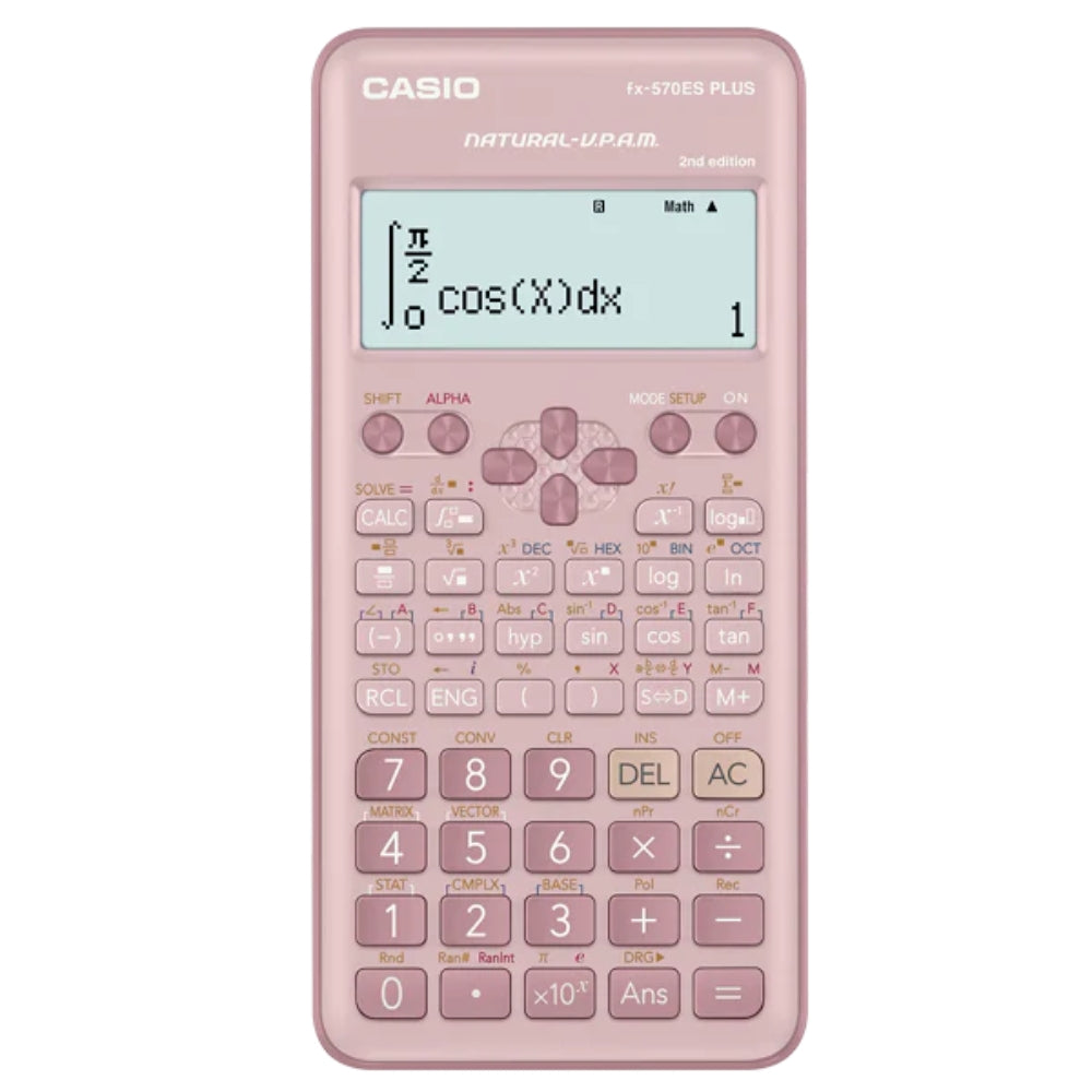 Casio Calculadora Científica Estándar Pink fx-570ES Plus-2