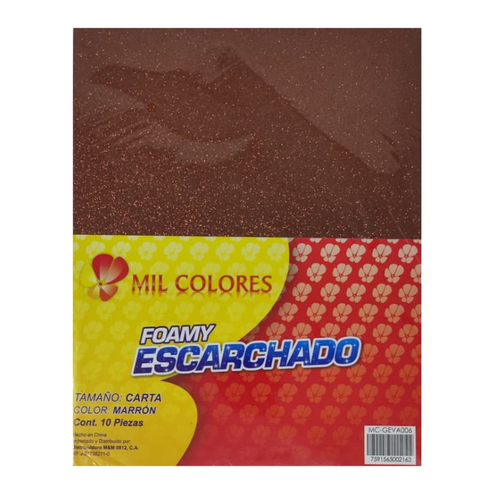 Foamy Escarchado Tamaño Carta Marrón 1 Und