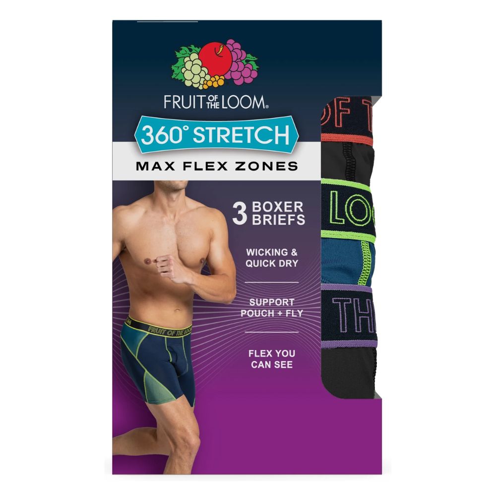 Fruit Of The Loom Boxers 360° Stretch Max Flex Zones 3  Pack