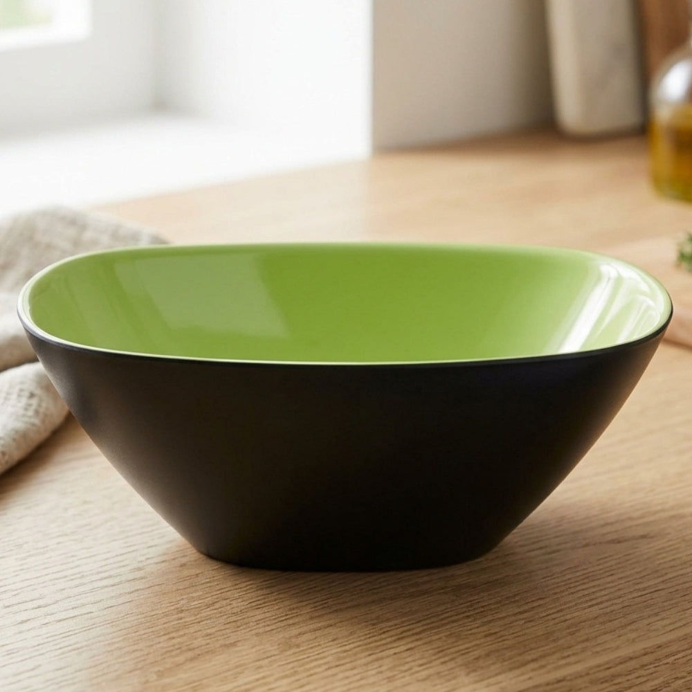 Guzzini Plato Contenedor Bicolor Verde-Negro 20Cm