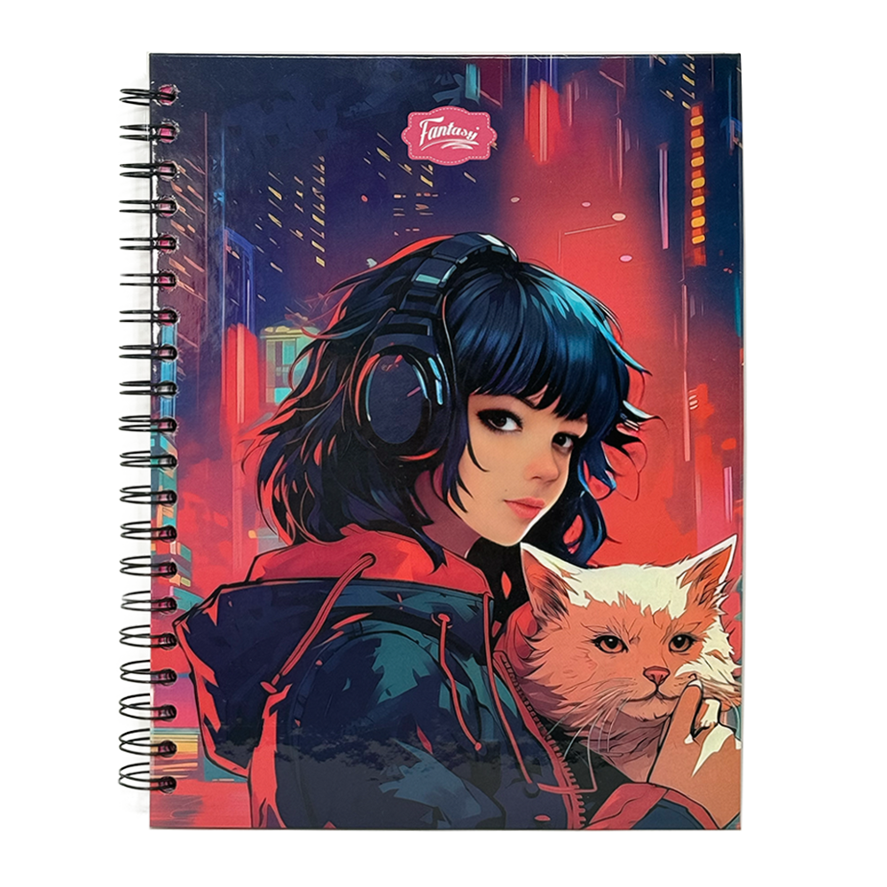 Fantasy Notebook Cuaderno 5 Materias Tapa Dura Diseños Surtidos