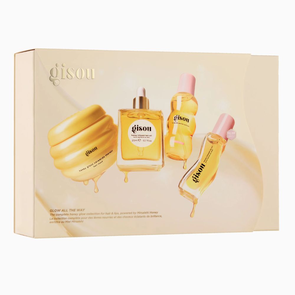 Gisou Set Glow All The Way Hair & Lip Gift Set