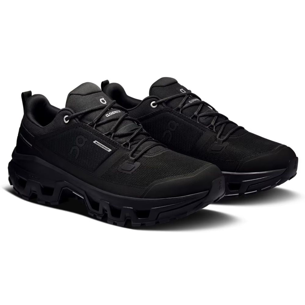 On Zapatos Trail Para Caballeros Cloudrock Mid Waterproof Black Black