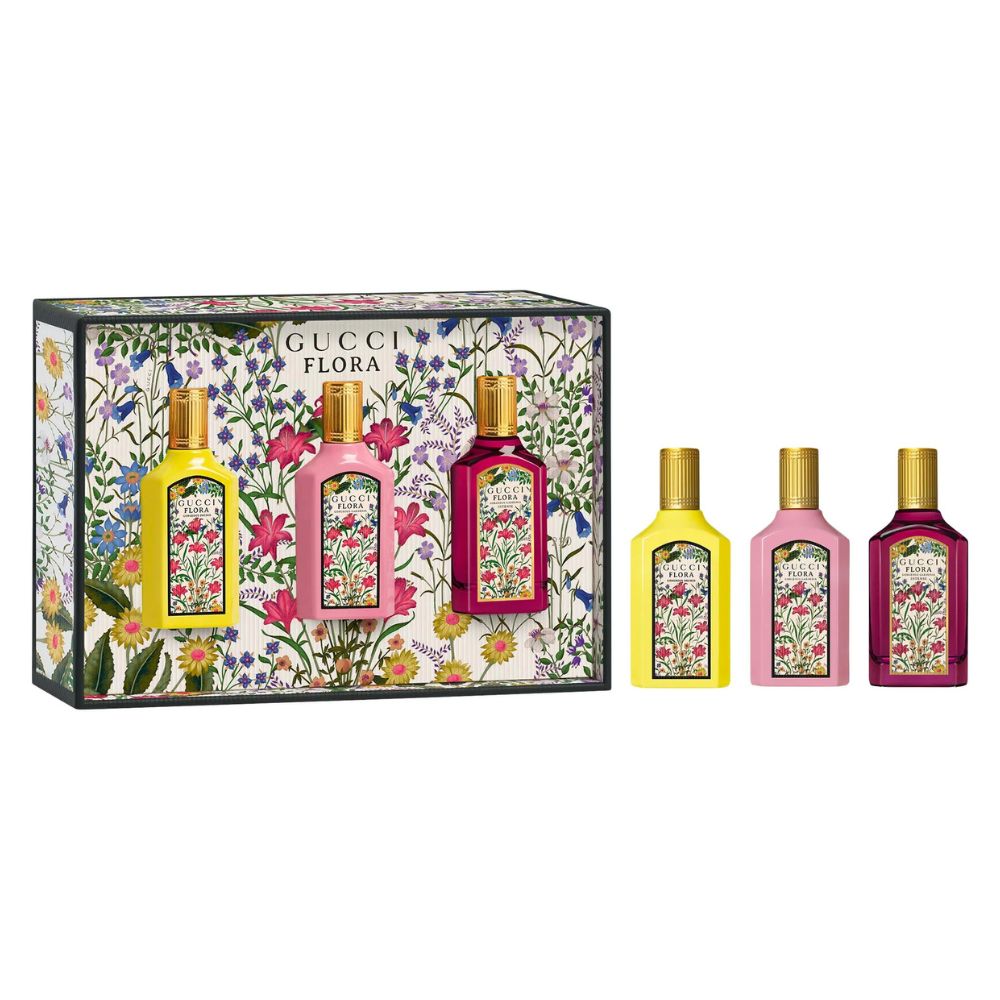 Gucci Mini Flora Eau de Parfum Perfume Trio Set 5ml C/U