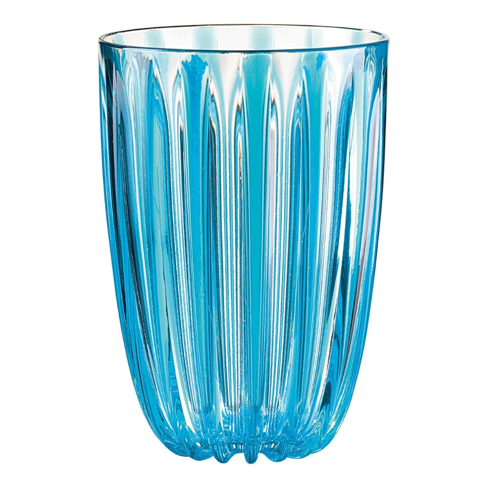 Guzzini Vaso De Plástico Alto "Dolce Vita" Color Turquesa