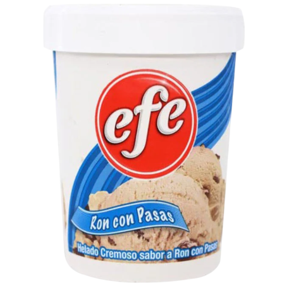 Helado Efe Ron Con Pasas 920 ml