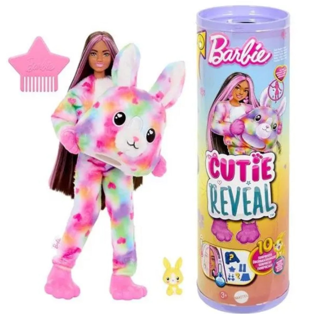 Barbie Cutie Reveal 10 Surprises Pet Inside Conejo
