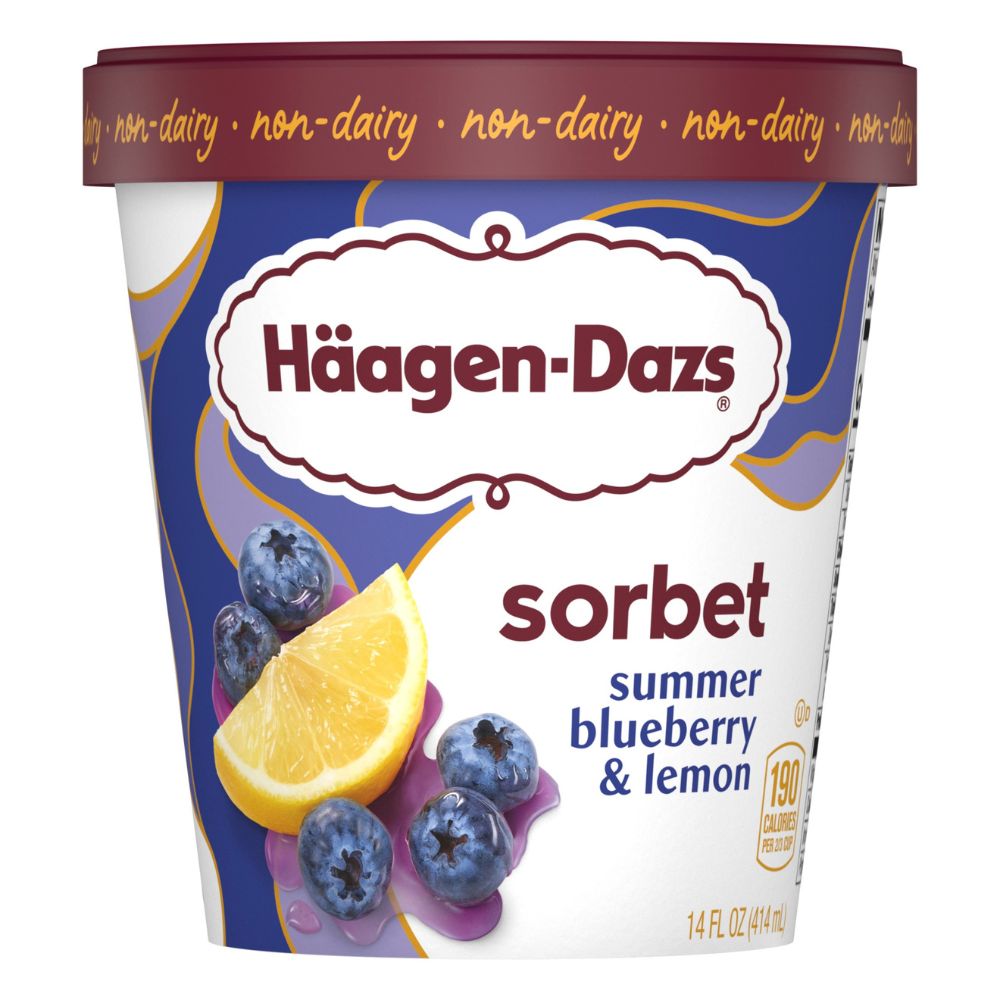 Helado Haagen-Dazs Sorbet Summer Blueberry & Lemon 414ml