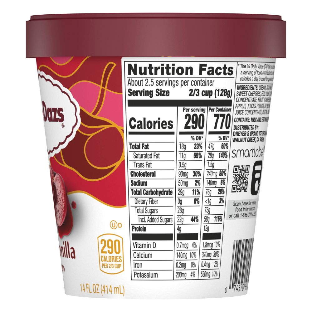 Helado Haagen-Dazs Cherry Vanilla 414ml