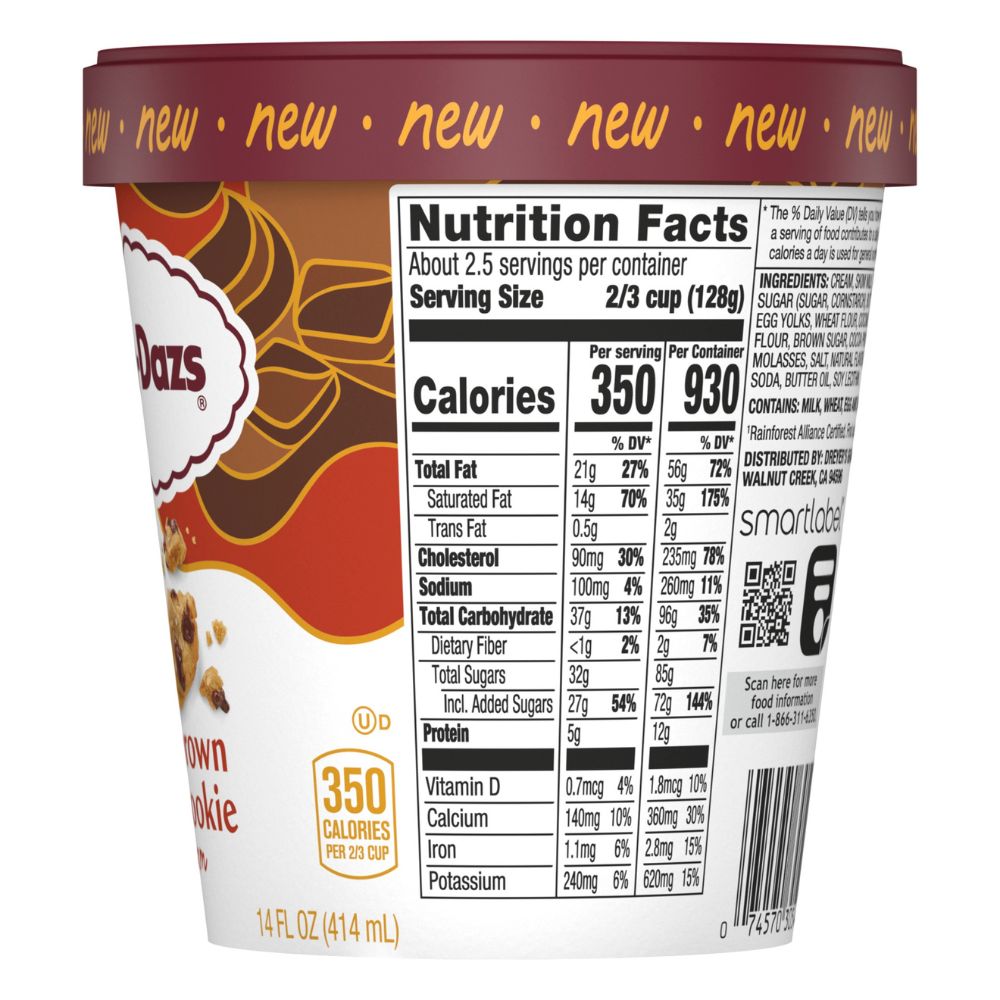 Helado Haagen-Dazs Salted Brown Butter Cookie 414ml