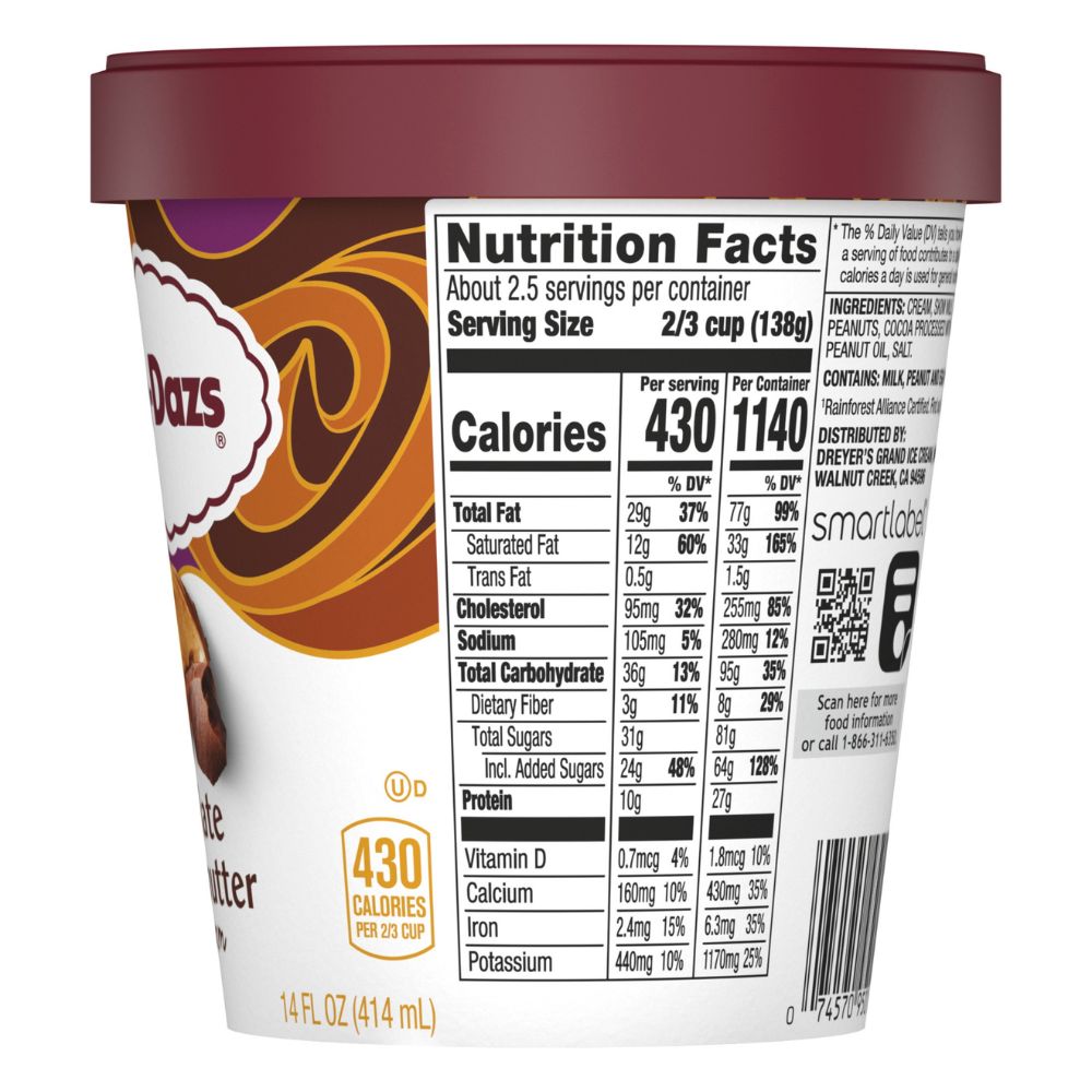 Helado Häagen Dazs Chocolate Peanut Butter 414ml