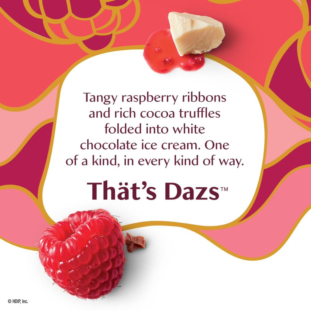Helado Haagen Dazs White Chocolate Raspberry Truffle 414ml