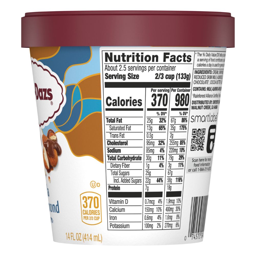 Helado Haagen Dazs Vanilla Swiss Almond 414ml