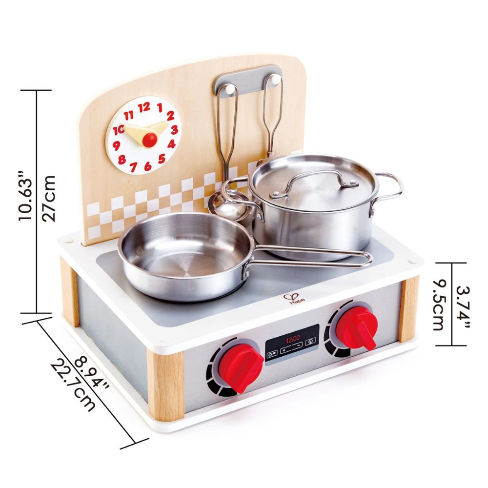 Hape 2-in-1 Kitchen & Grill Set 6 piezas 3+