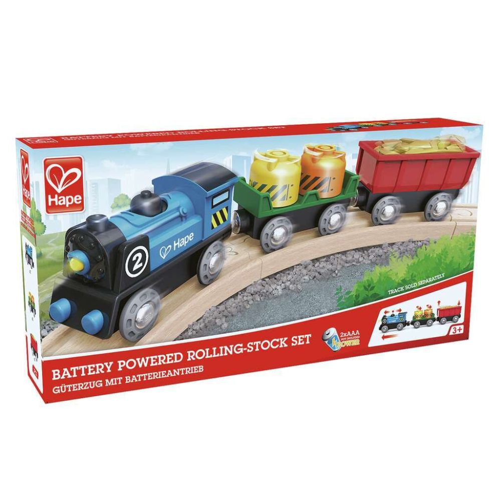 Hape Battery Powered Rolling-Stock Set 3+