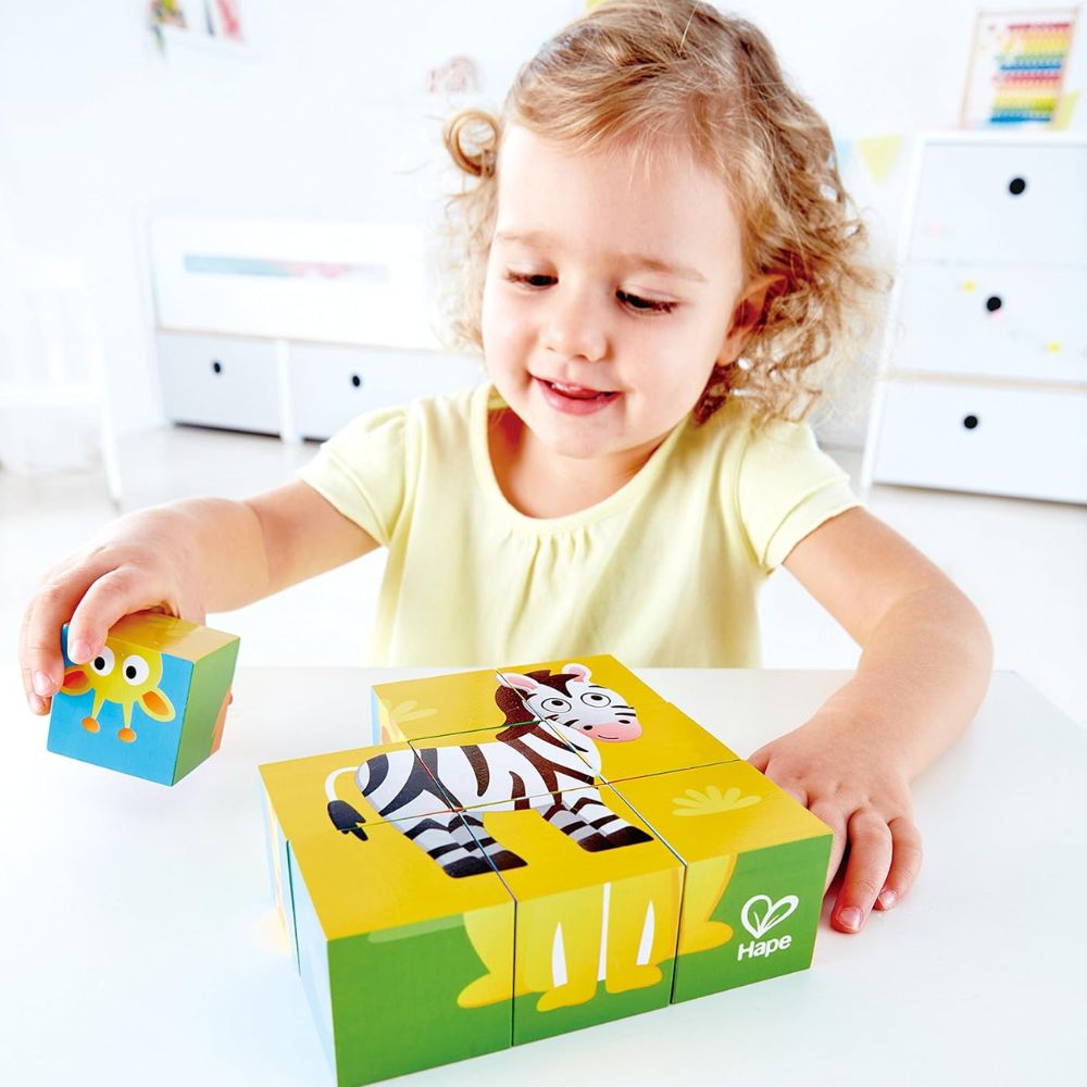 Hape Jungle Animal Block Puzzle 9 piezas 2-4 años