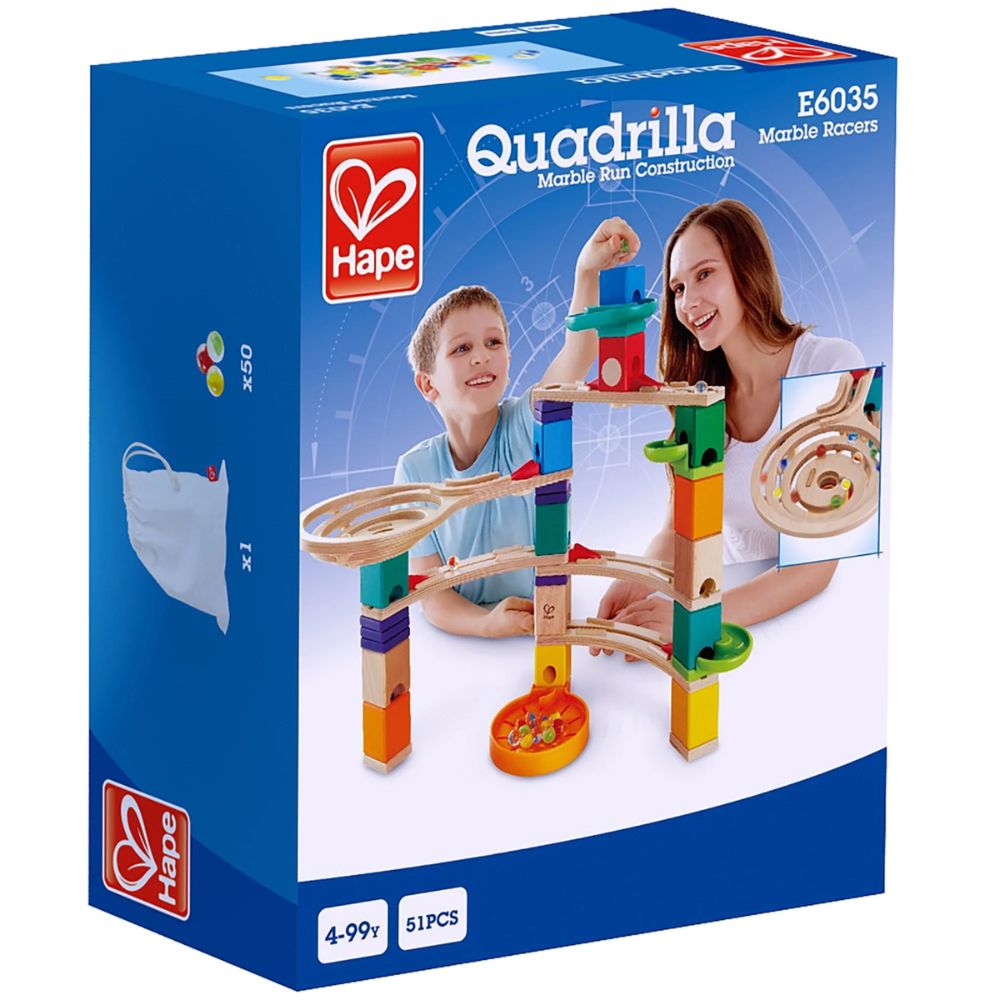 Hape Quadrilla Marble Run Construction 51 piezas 4+