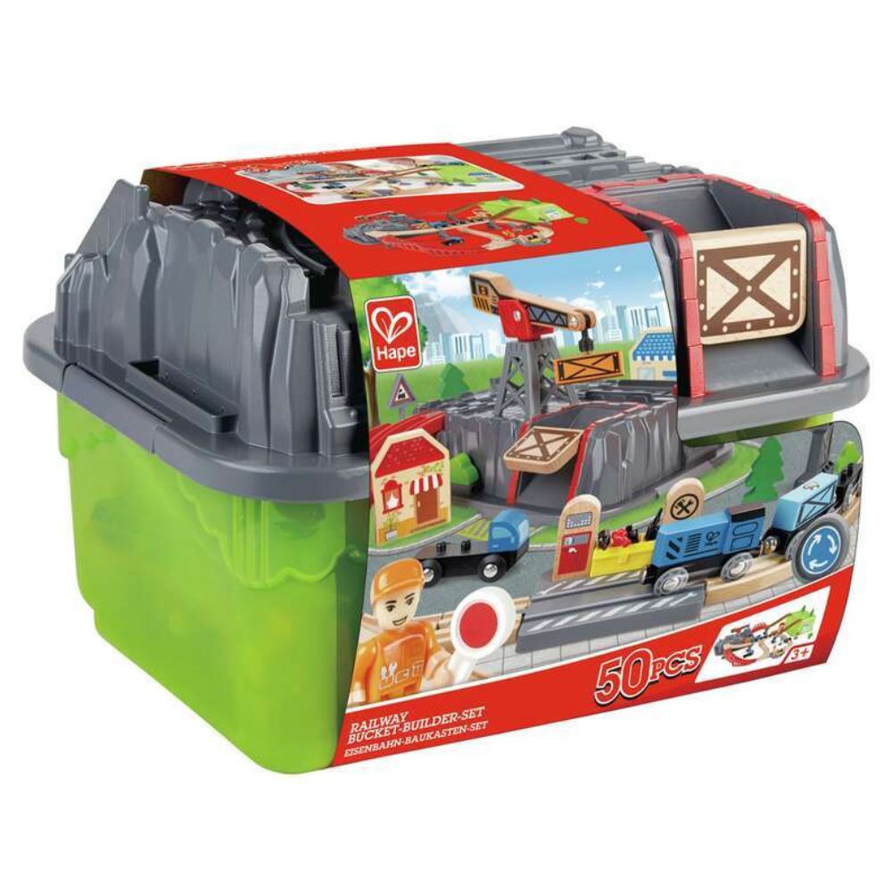 Hape Railway Bucket Builder Set 50 piezas 3+