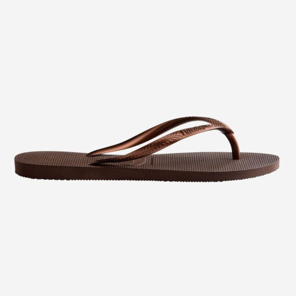 Havaianas Sandalias Para Damas Slim Dark  Brown Metal
