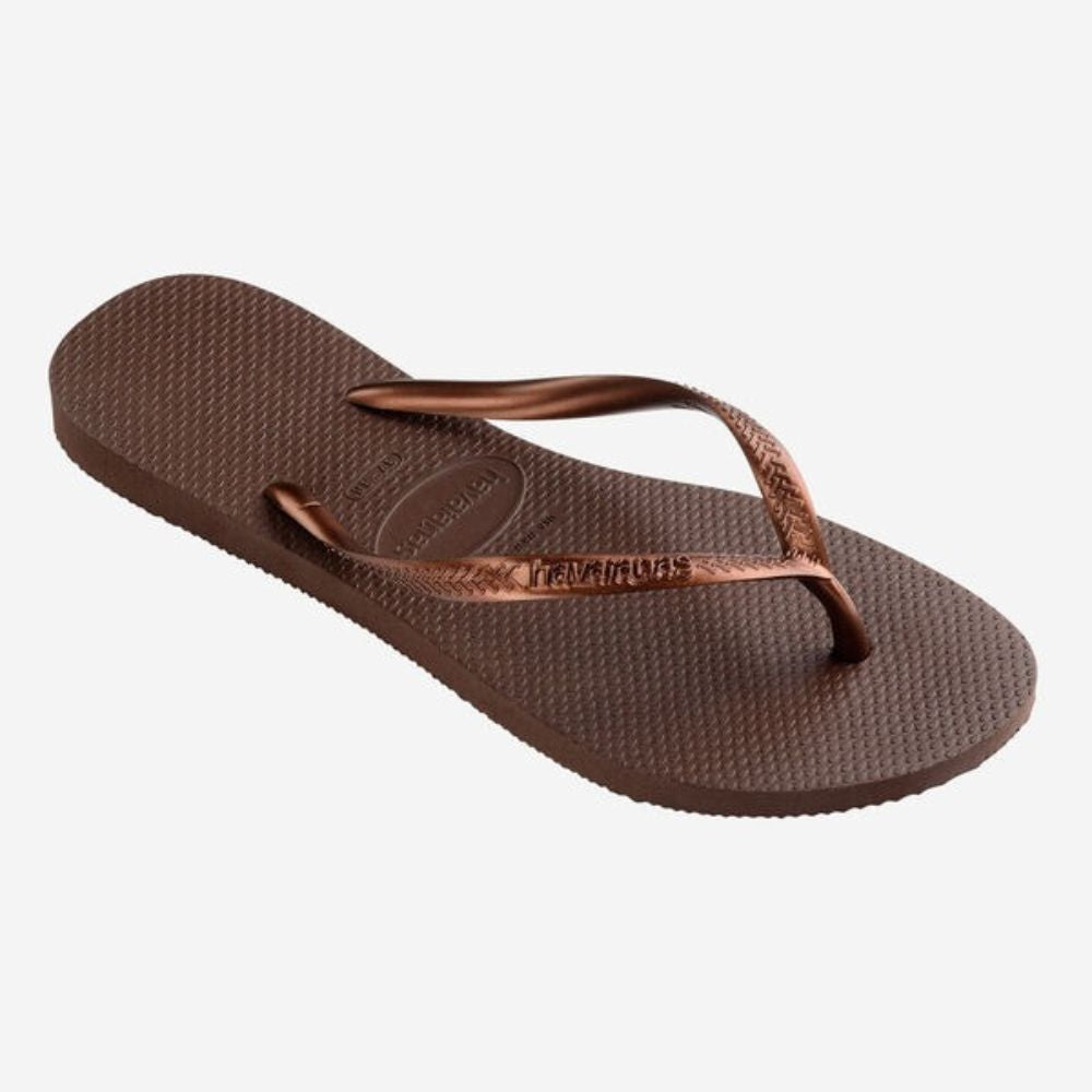 Havaianas Sandalias Para Damas Slim Dark  Brown Metal