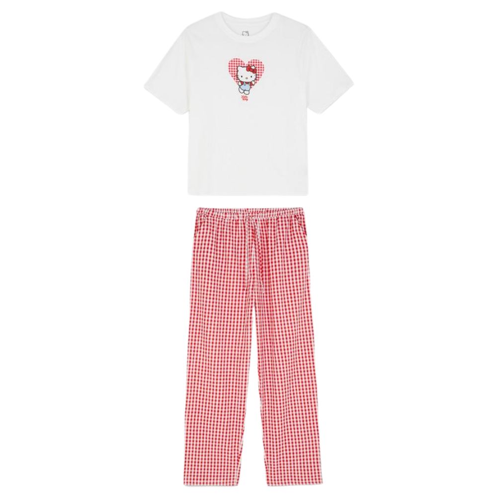 Hello Kitty Tee & Leg Pijama Set Red