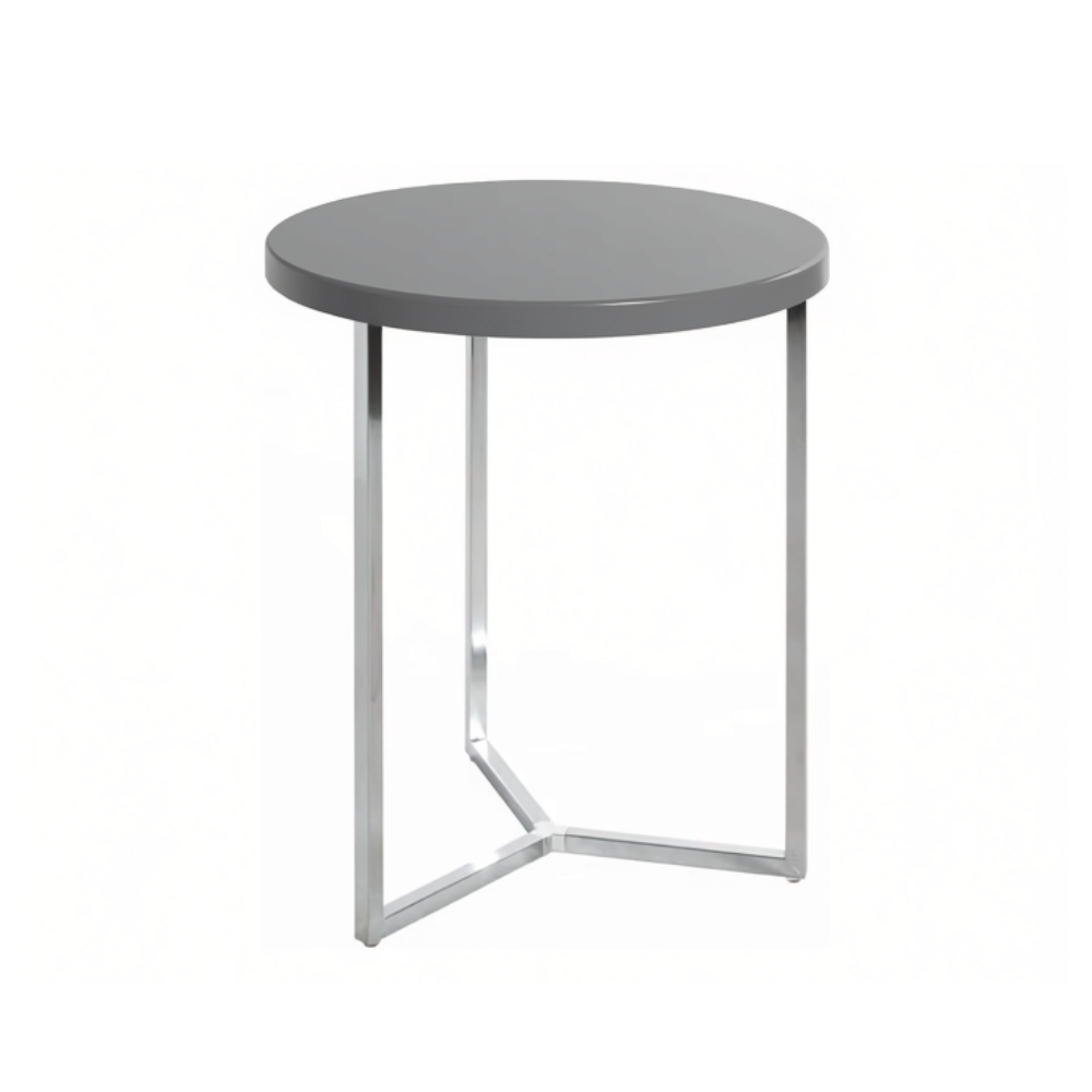 Mesa Auxiliar Gris High Gloss 50 x 50 x 40 cm