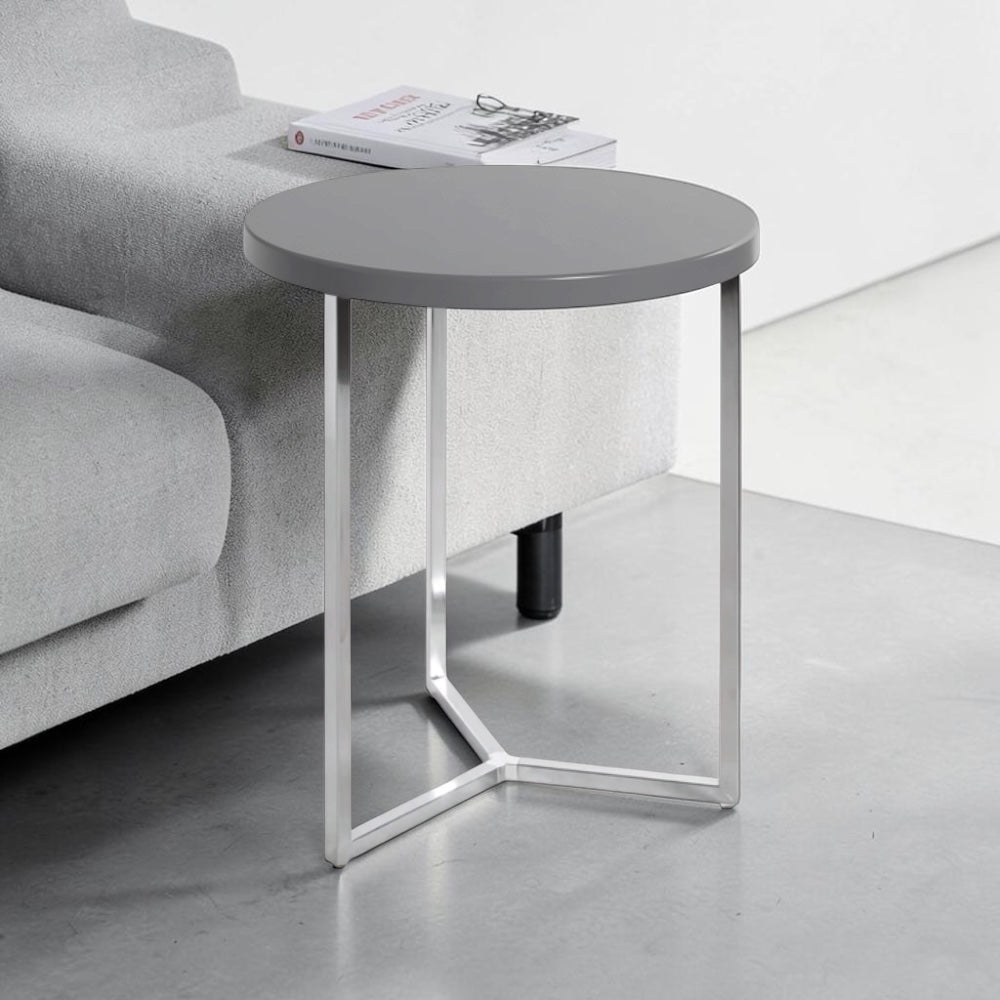 Mesa Auxiliar Gris High Gloss 50 x 50 x 40 cm