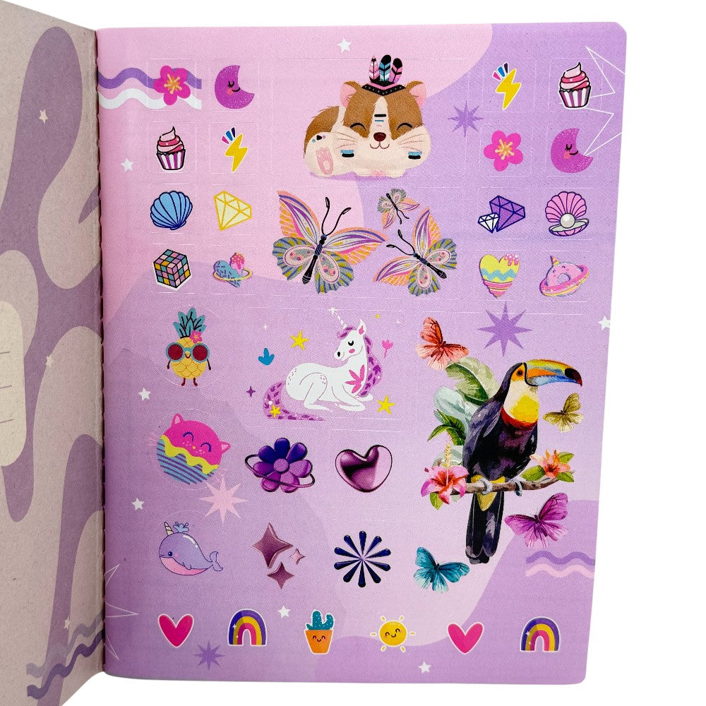 Norma Cuaderno Cosido Linea 100 Hojas Con Stickers Diseño Dreaming