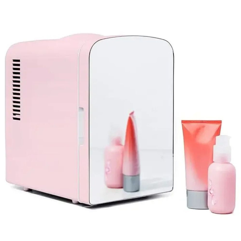 Iceman Mini Refri Personal Con Espejo Rosado 4L